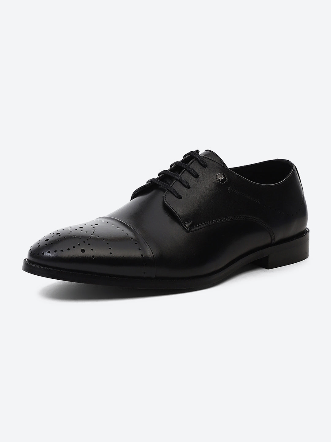 Men Black Lace Up Genuine Leather Formal Shoes