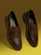 Monte Carlo Brown Slip-On I Formal I Party Wear Leather Penny Loafers for Men