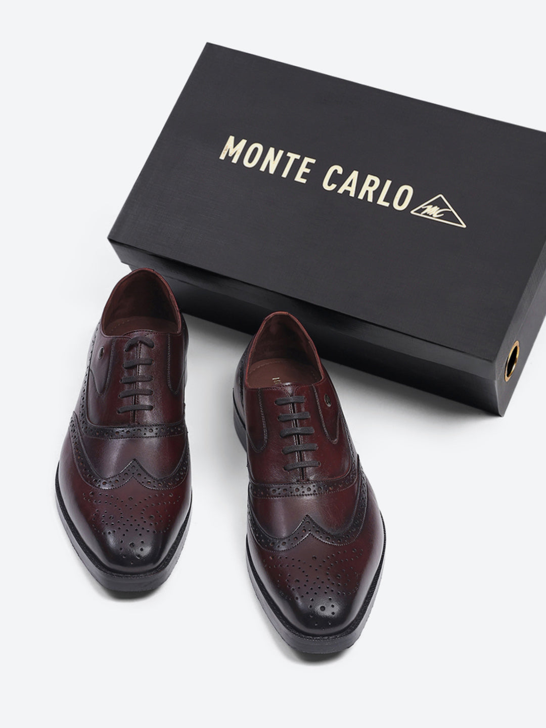 Men Cherry Lace Up Leather Loafers