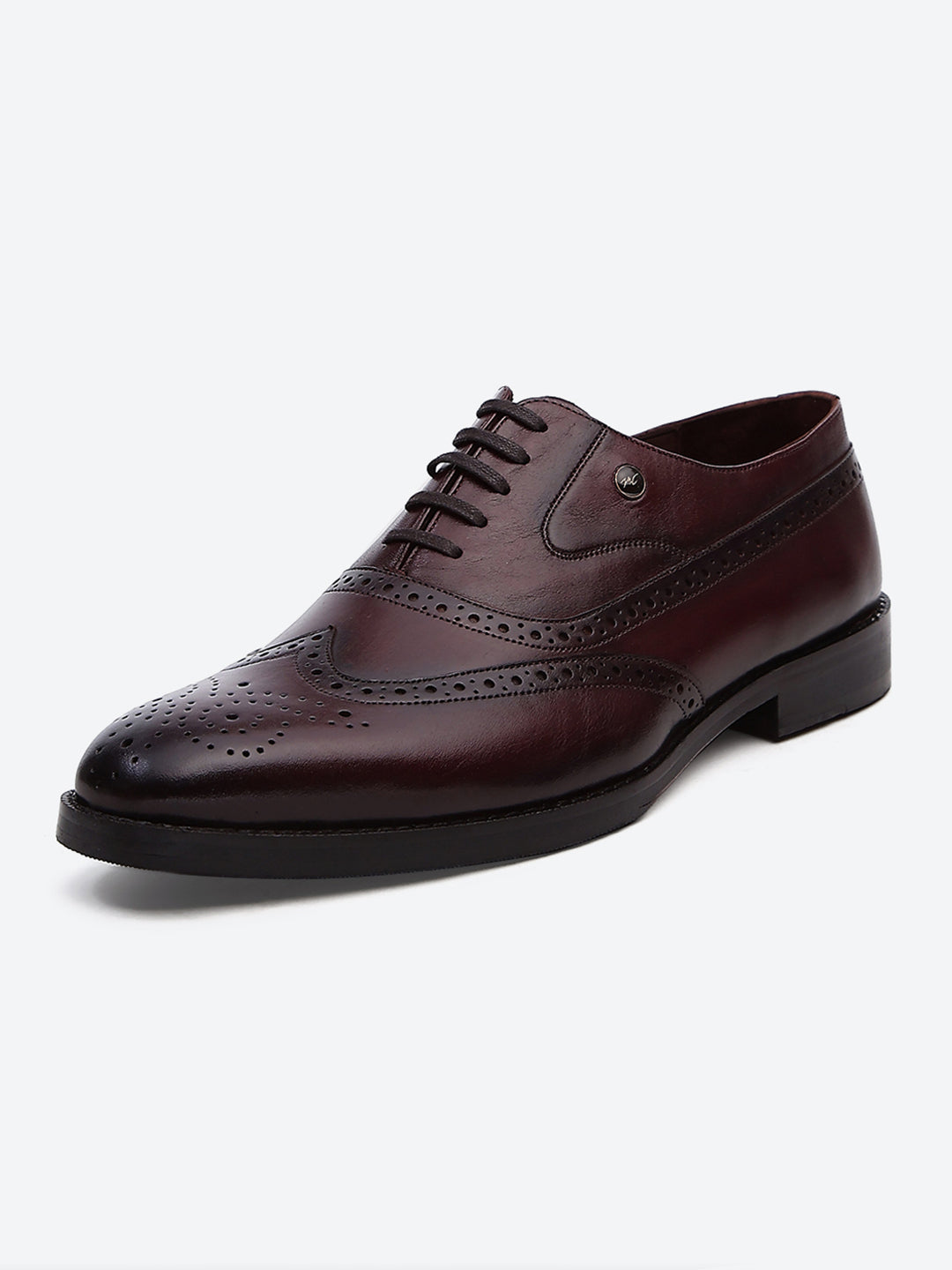 Men Cherry Lace Up Leather Loafers