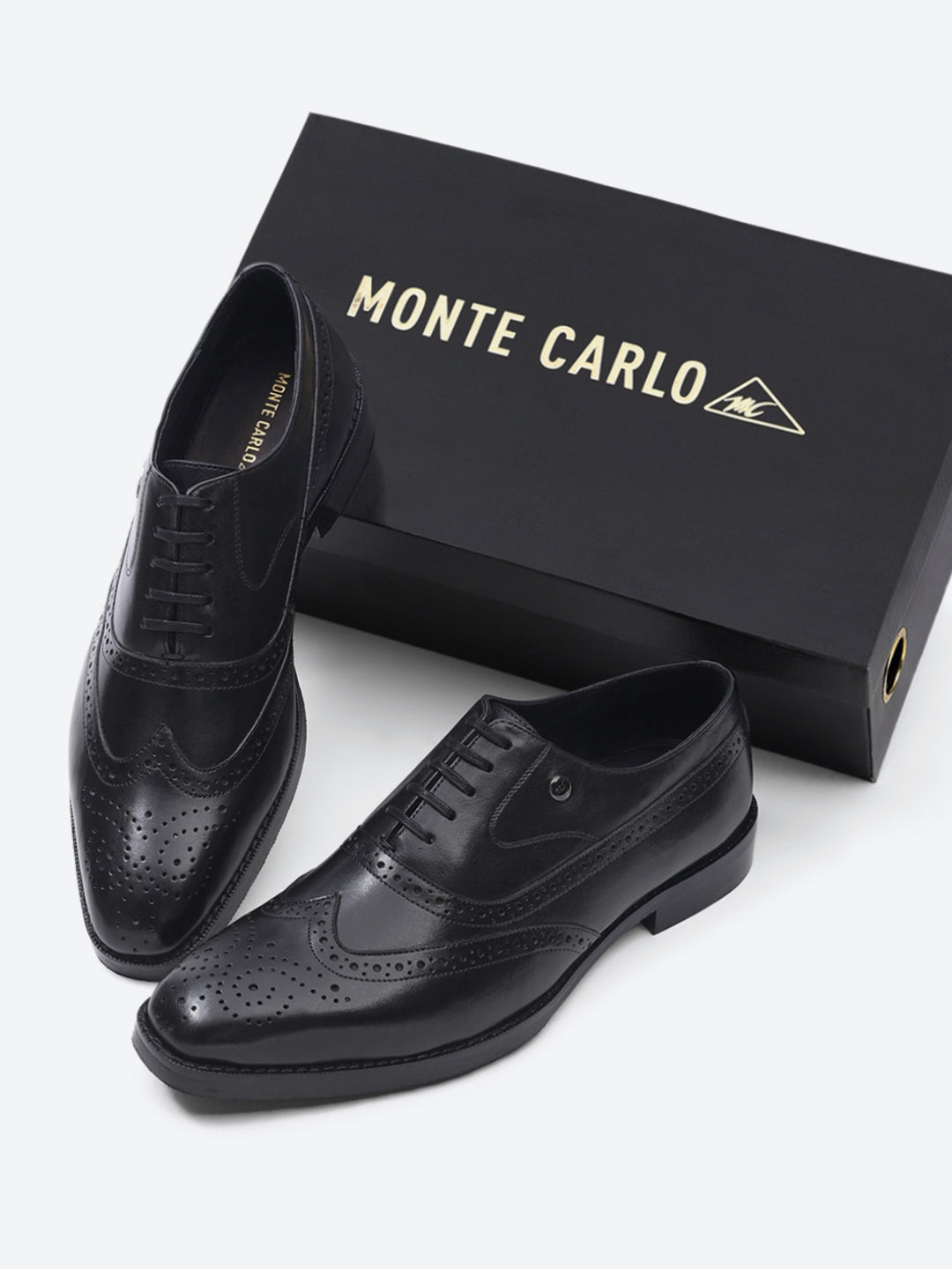 Men Black Lace Up Leather Loafers