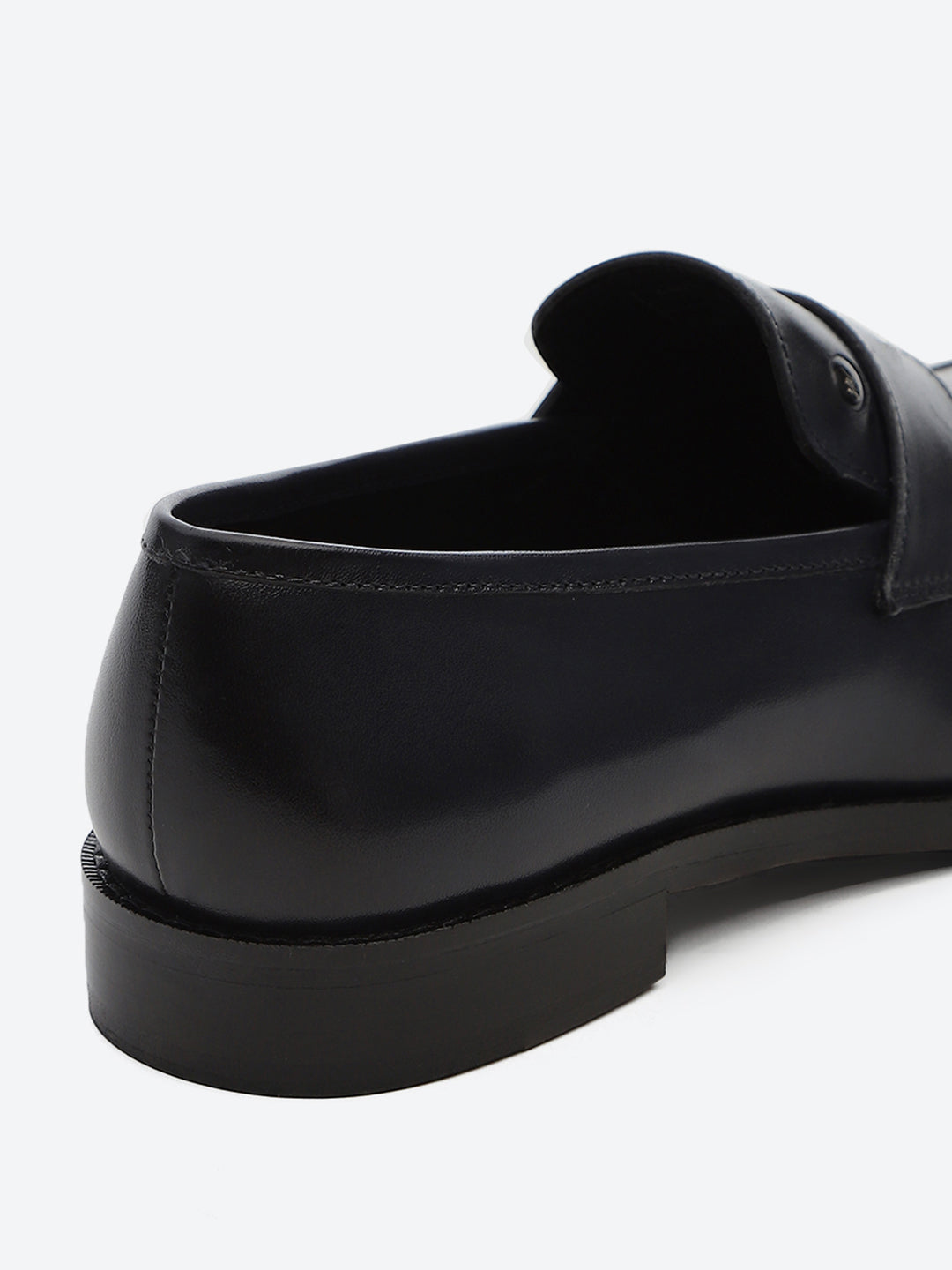 Men Dark Blue Slip on Leather Loafers