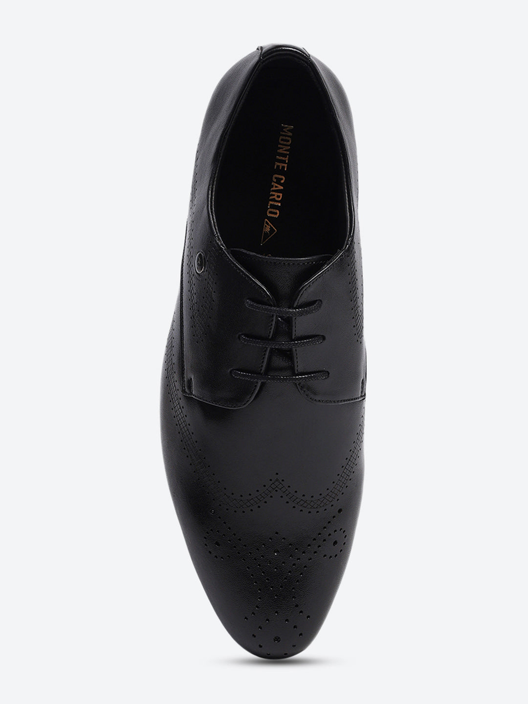 Men Black Lace Up Leather Formal Derby