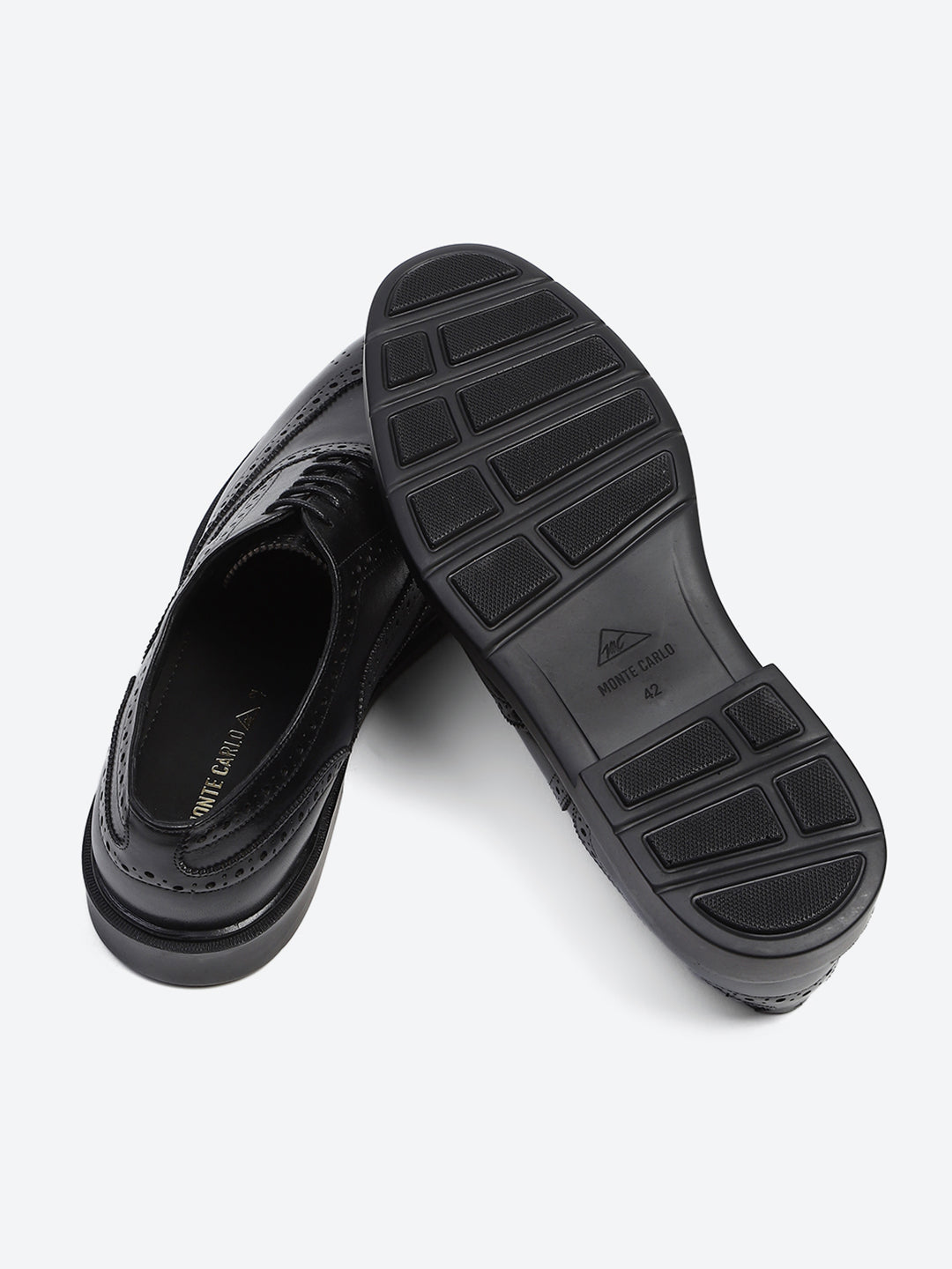 Men Black Lace Up Leather Formal Oxfords