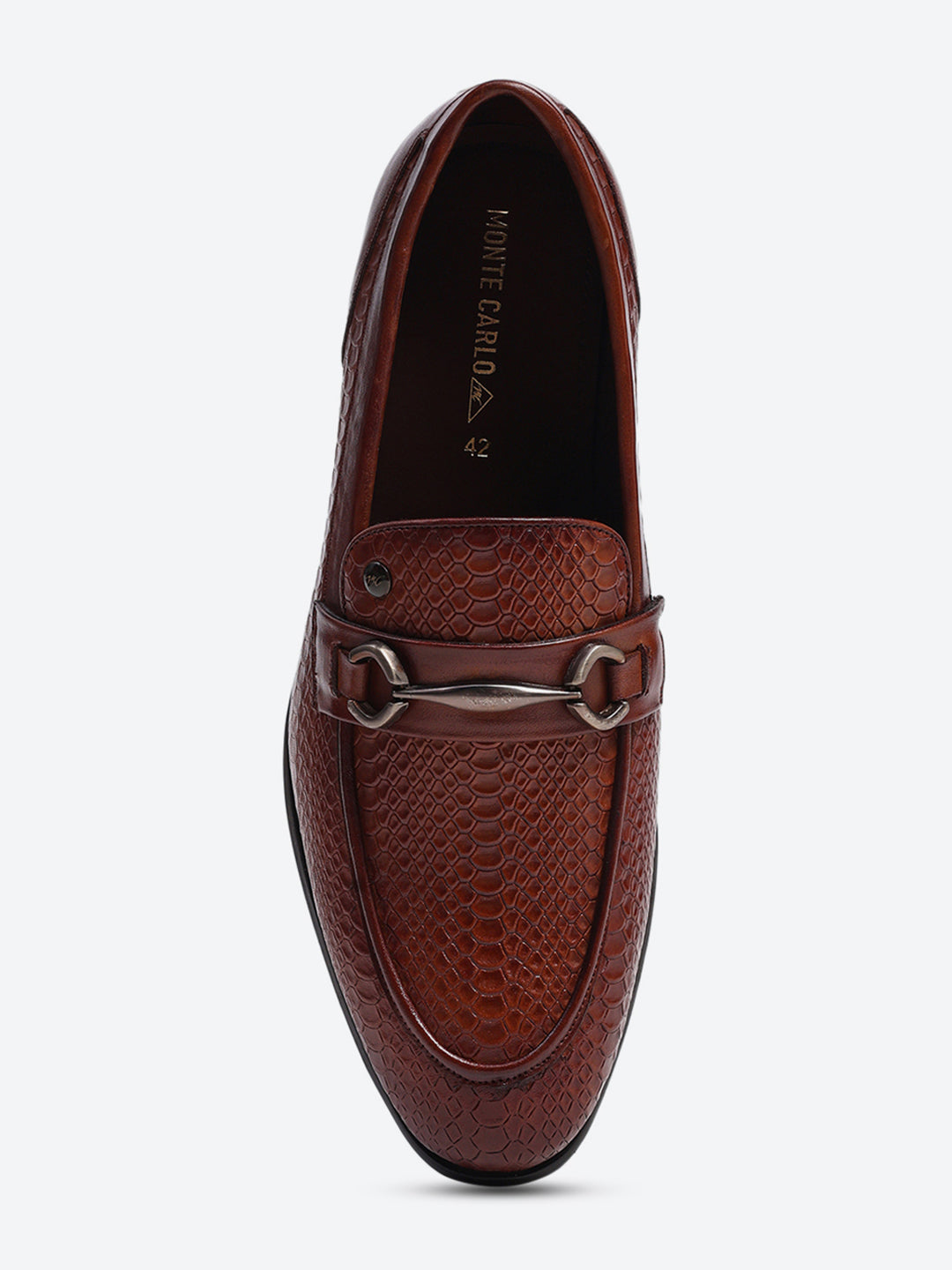 Men Tan Slip on Leather Penny Loafers