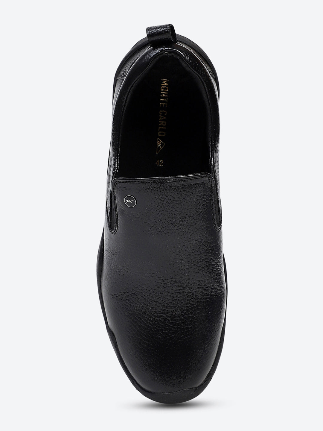Men Black Slip on Genuine Leather Shoes