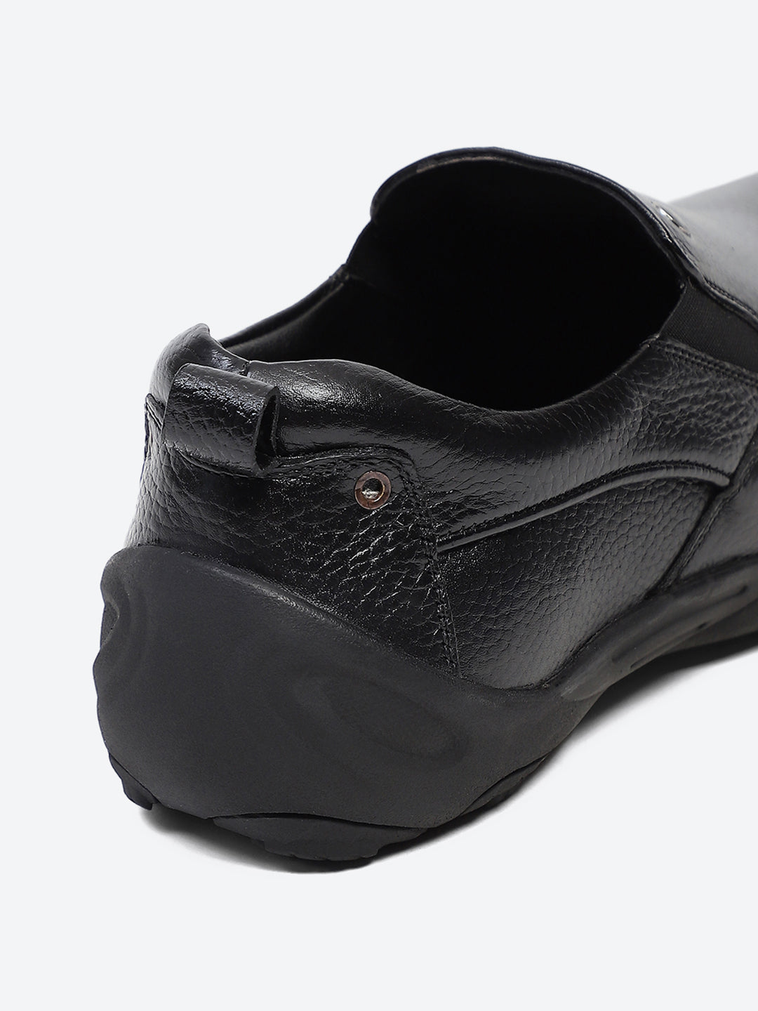 Men Black Slip on Genuine Leather Shoes