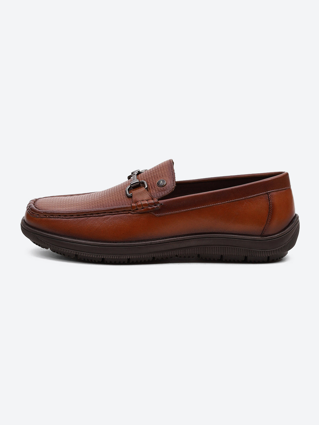 Men Tan Comfortable Slip on Leather Loafers