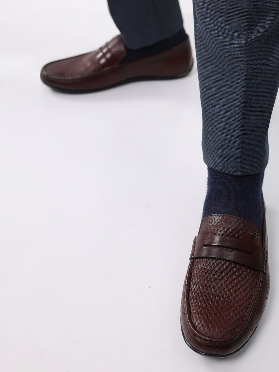 Men Tan Comfortable Slip on Leather Loafers