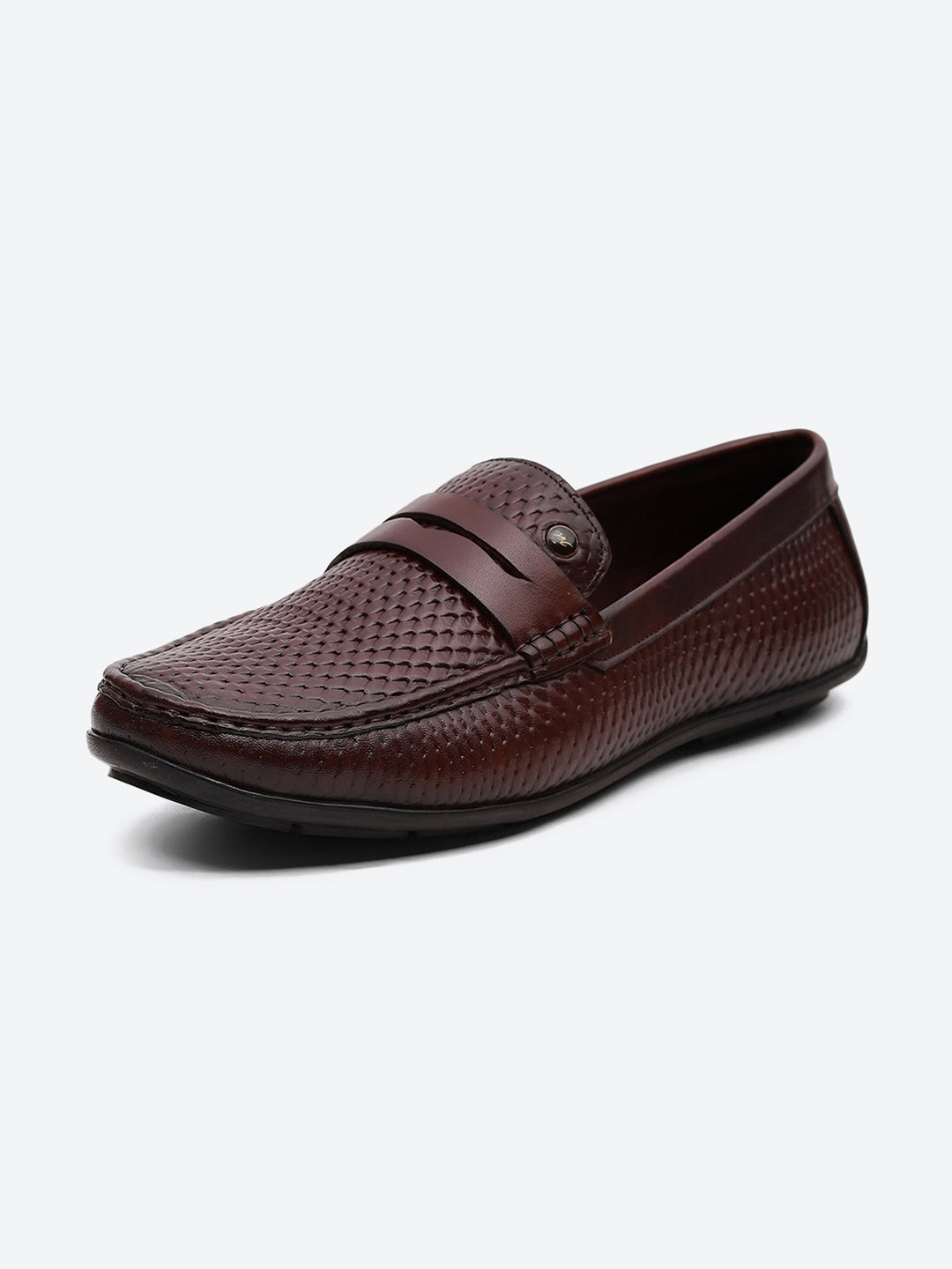 Men Tan Comfortable Slip on Leather Loafers