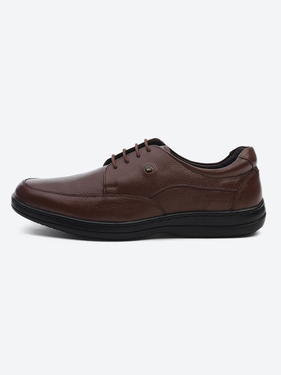 Men Brown Lace Up Genuine Leather Formal Shoes