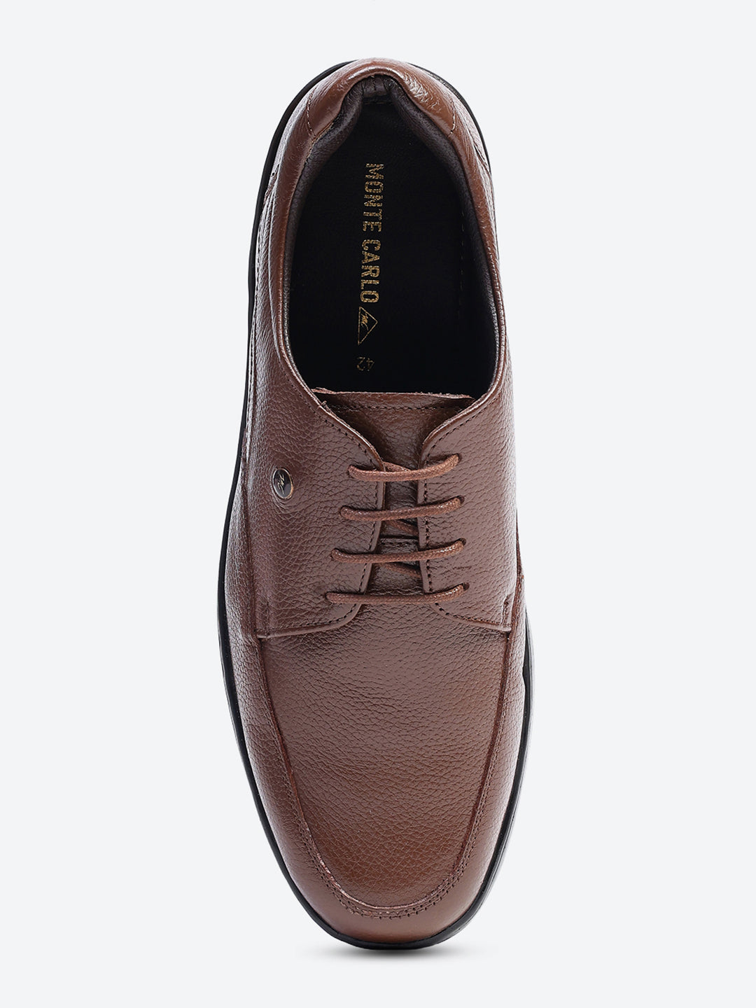 Men Brown Lace Up Genuine Leather Formal Shoes