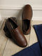 Monte Carlo Brown Comfort Slip on Formal Shoes for Men