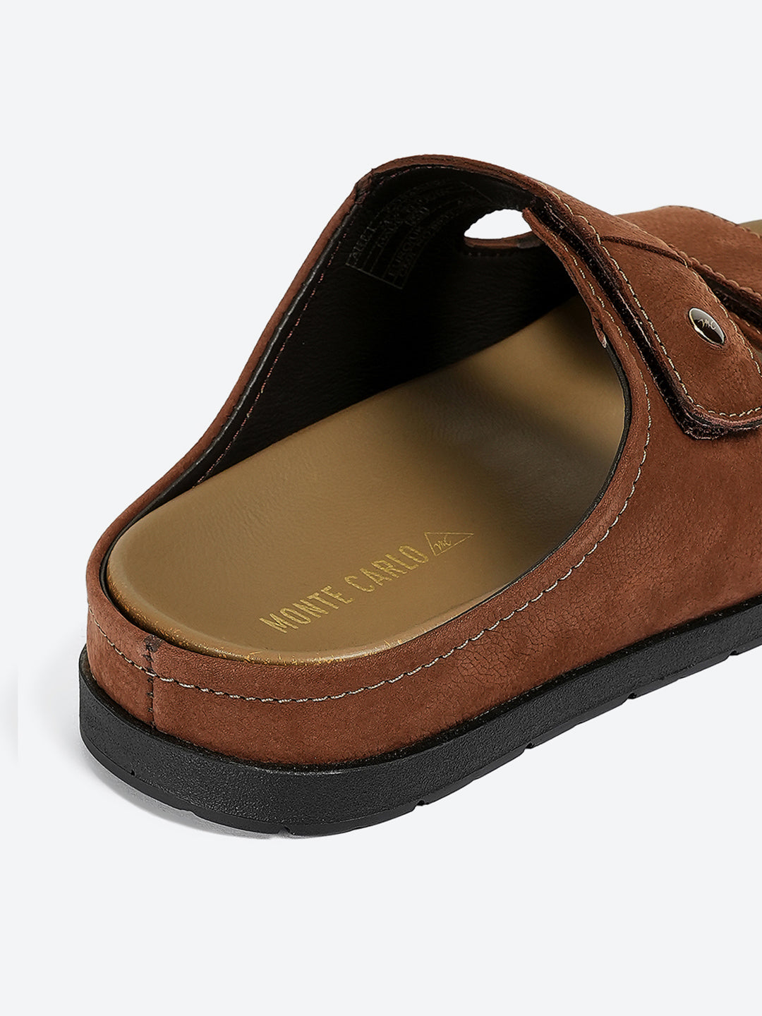 Men Brown Slip on Leather Sandals