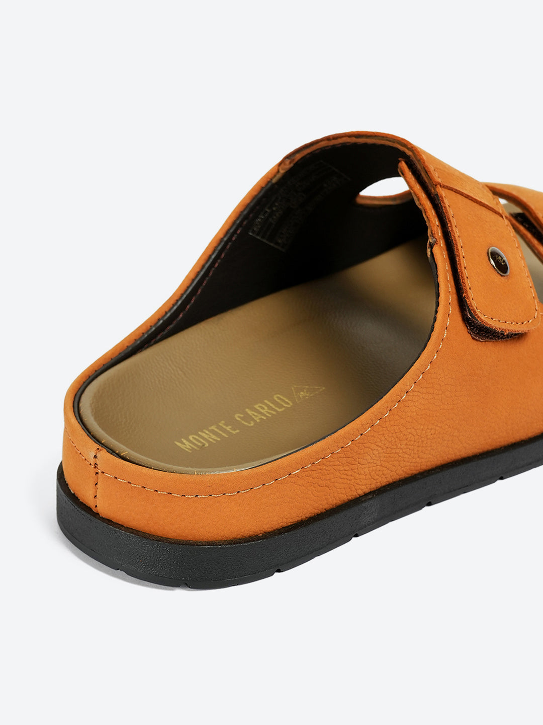 Men Tan Slip on Leather Sandals