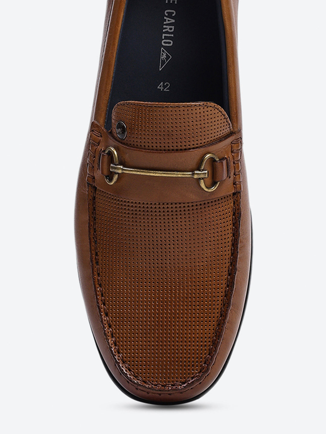 Men Tan Slip on Genuine Leather Loafers