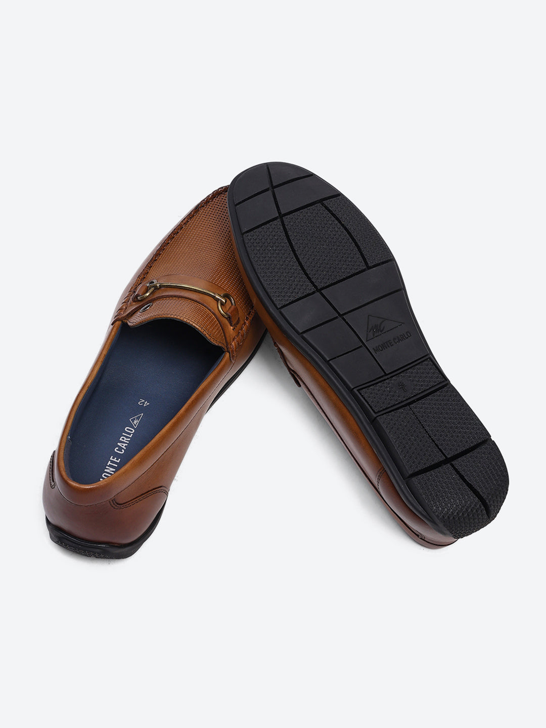 Men Tan Slip on Genuine Leather Loafers