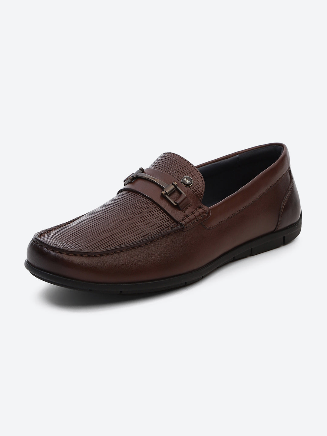Men Brown Slip on Genuine Leather Loafers