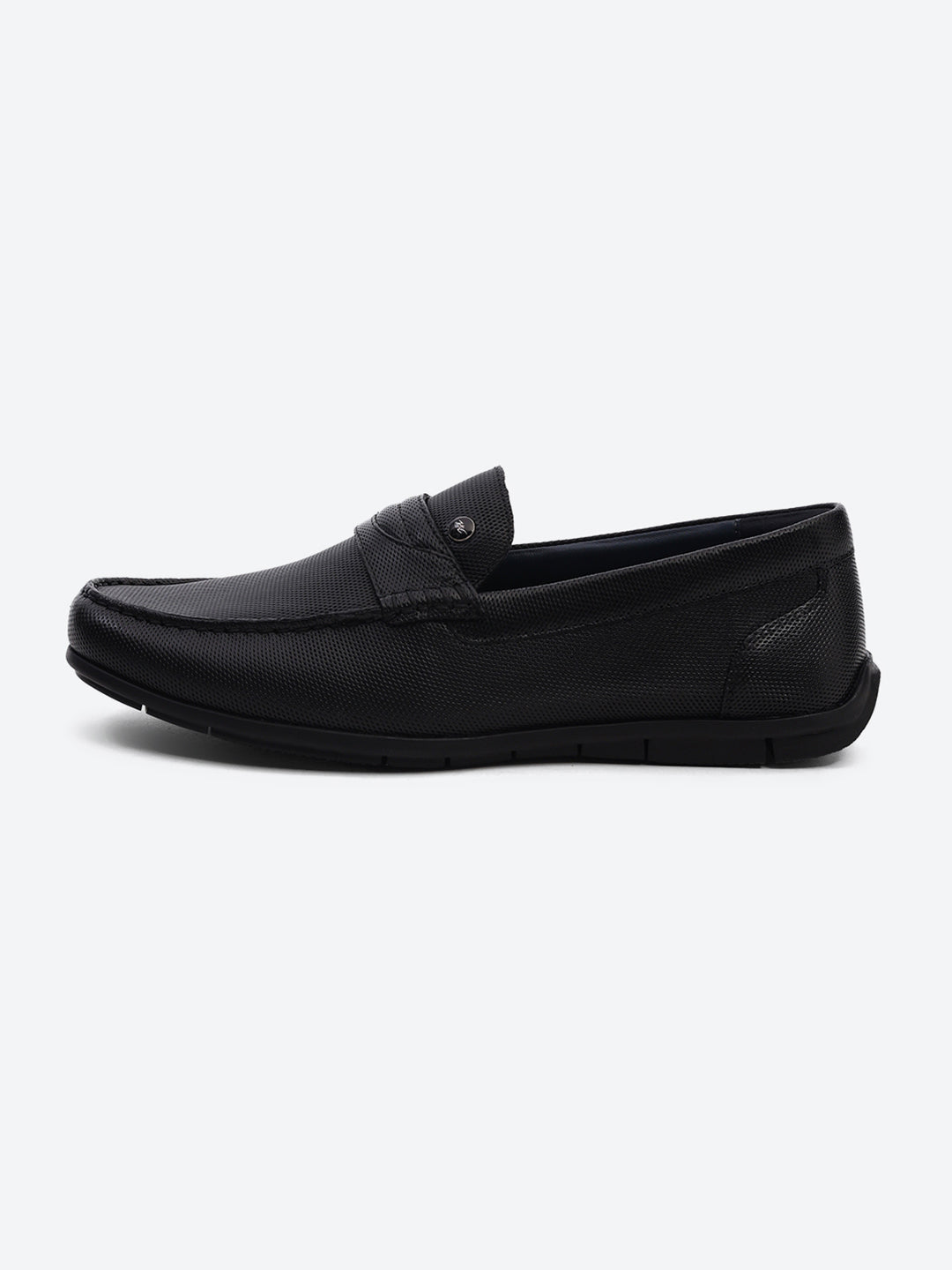 Men Black Slip on Genuine Leather Loafers