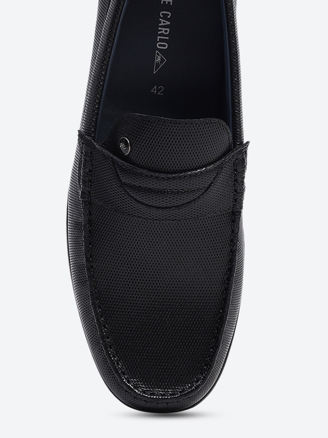 Men Black Slip on Genuine Leather Loafers