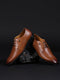 Men Tan Lace Up Genuine Leather Formal Shoes