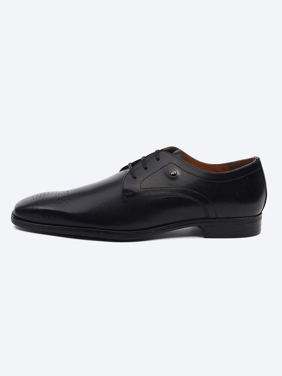 Men Black Lace Up Genuine Leather Formal Shoes