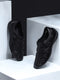 Men Black Velcro Leather Sandals