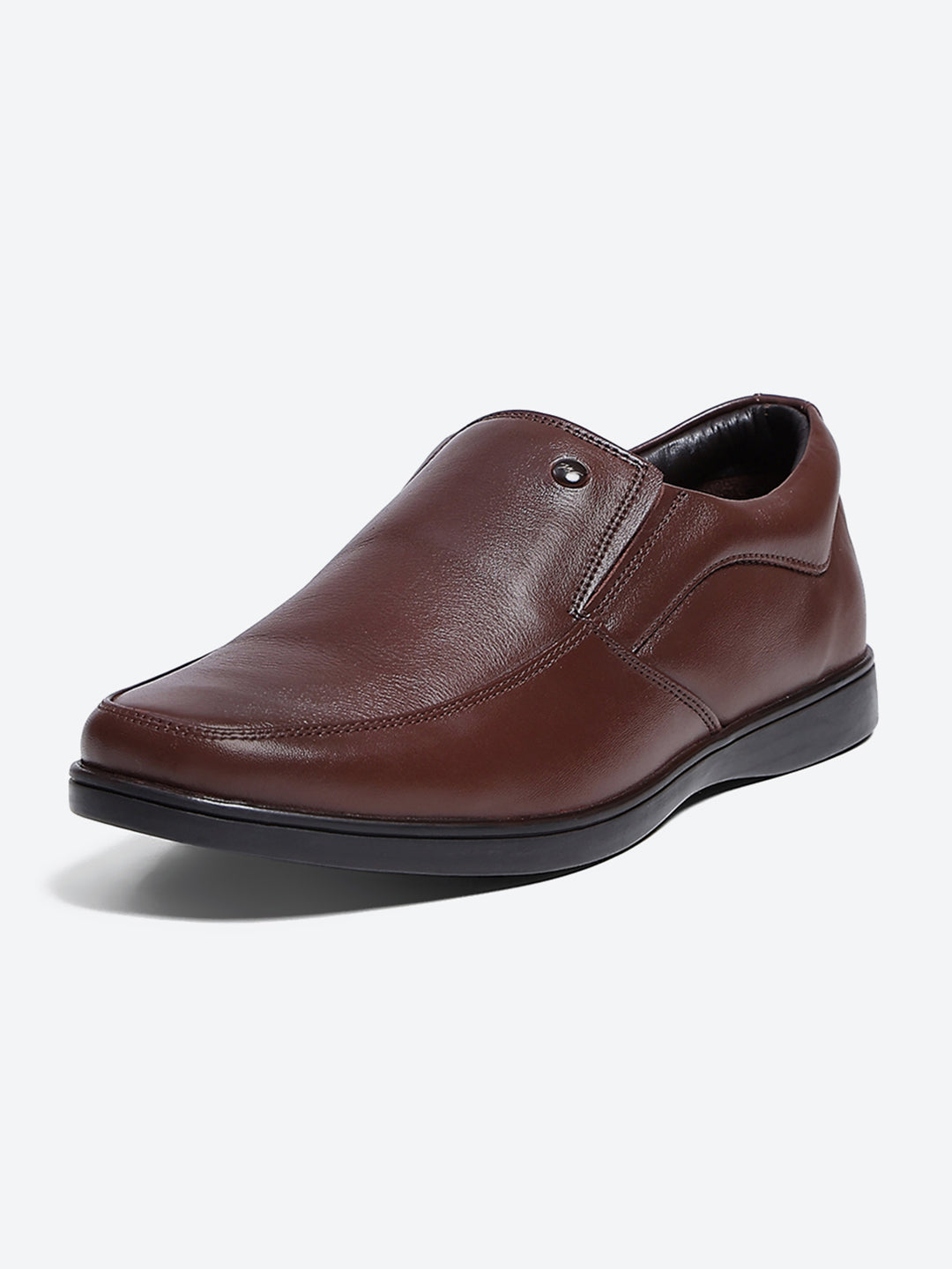 Men Brown Slip on Leather Shoes