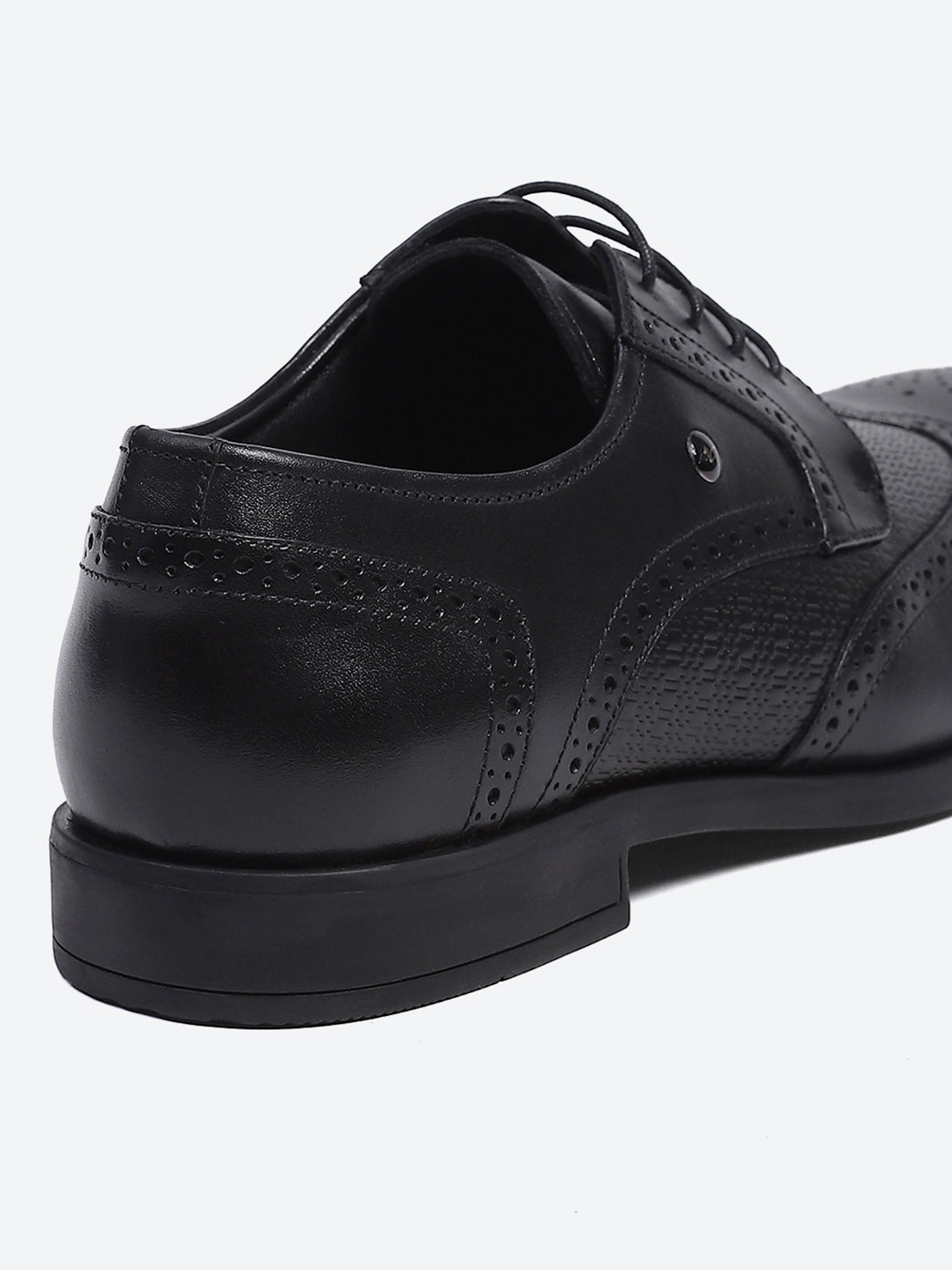 Men Black Lace Up Genuine Leather Formal Brogues