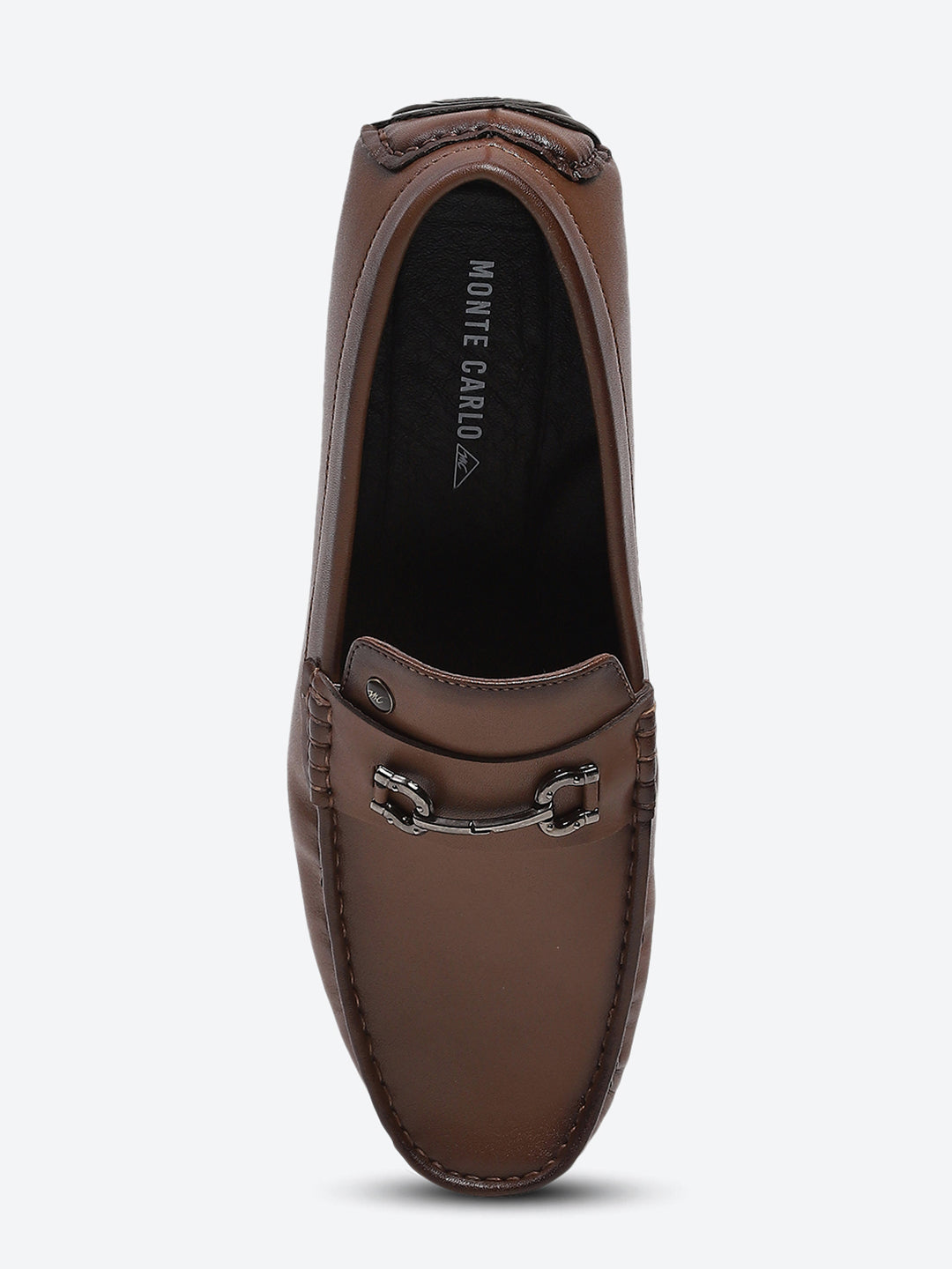 Men Tan Slip on Microfibre Loafers