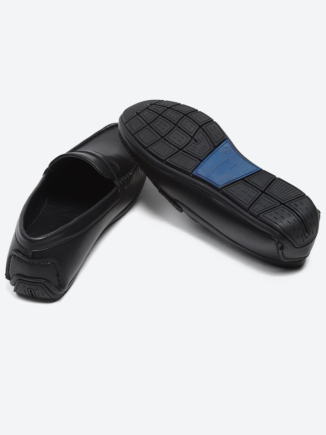 Men Black Slip on Microfibre Loafers
