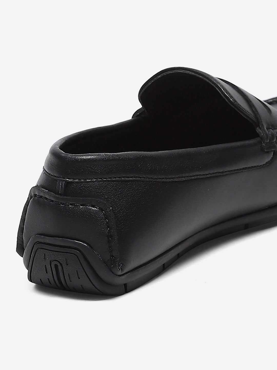 Men Black Slip on Microfibre Loafers