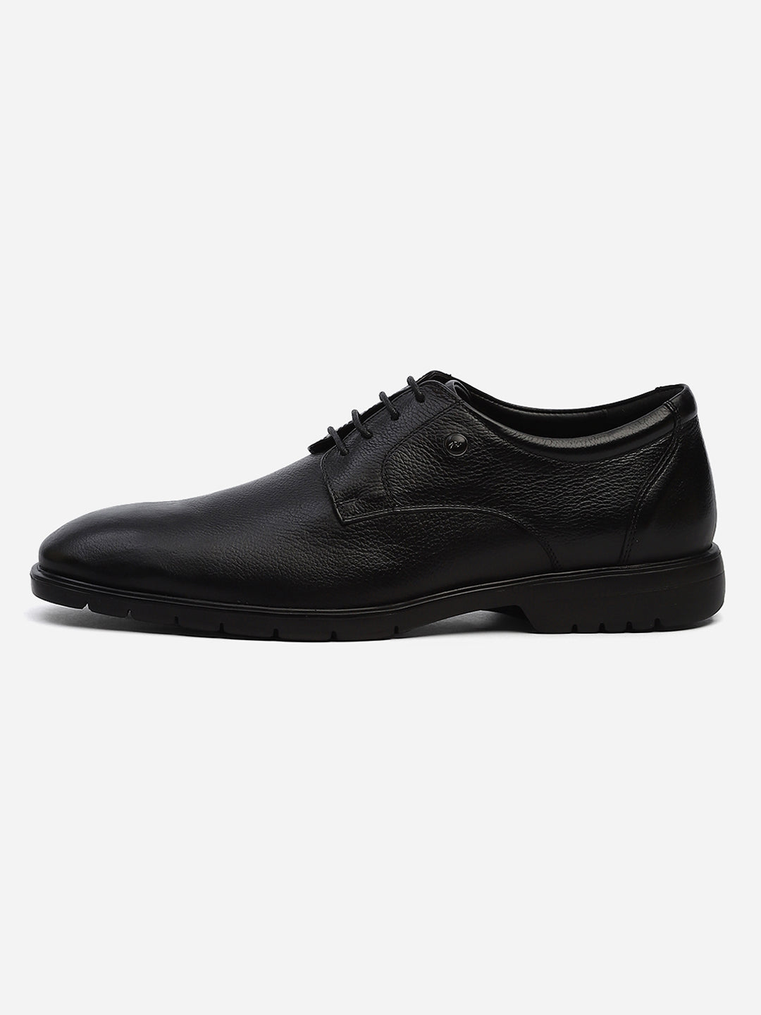 Men Black Lace Up Genuine Leather Formal Derby