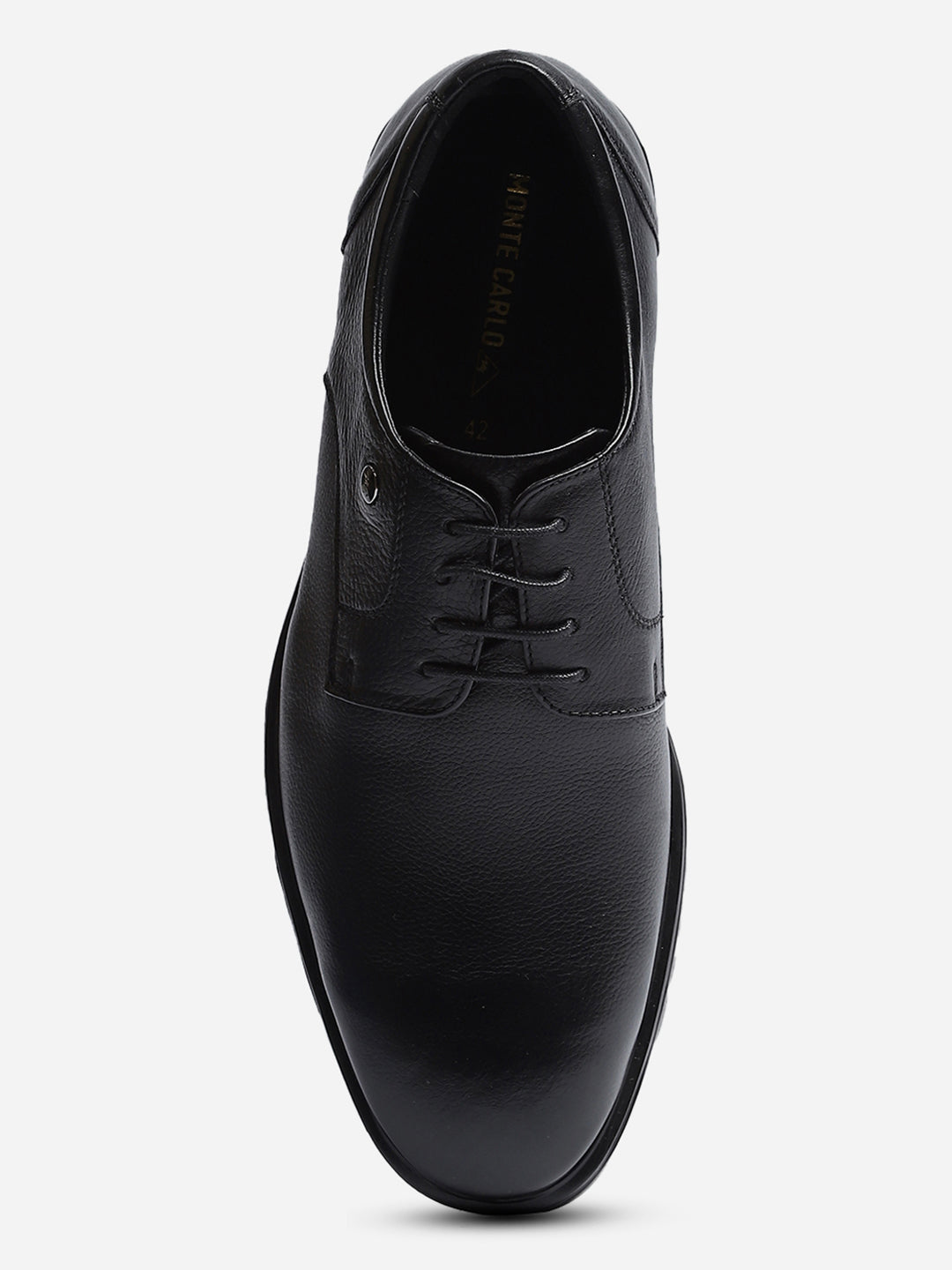 Men Black Lace Up Genuine Leather Formal Derby