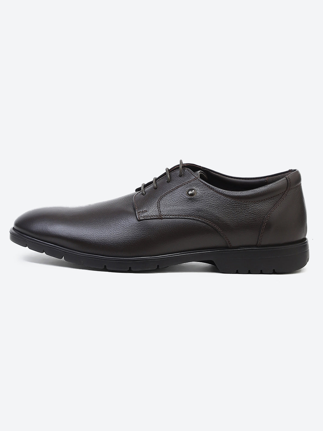Men Brown Lace Up Genuine Leather Formal Derby