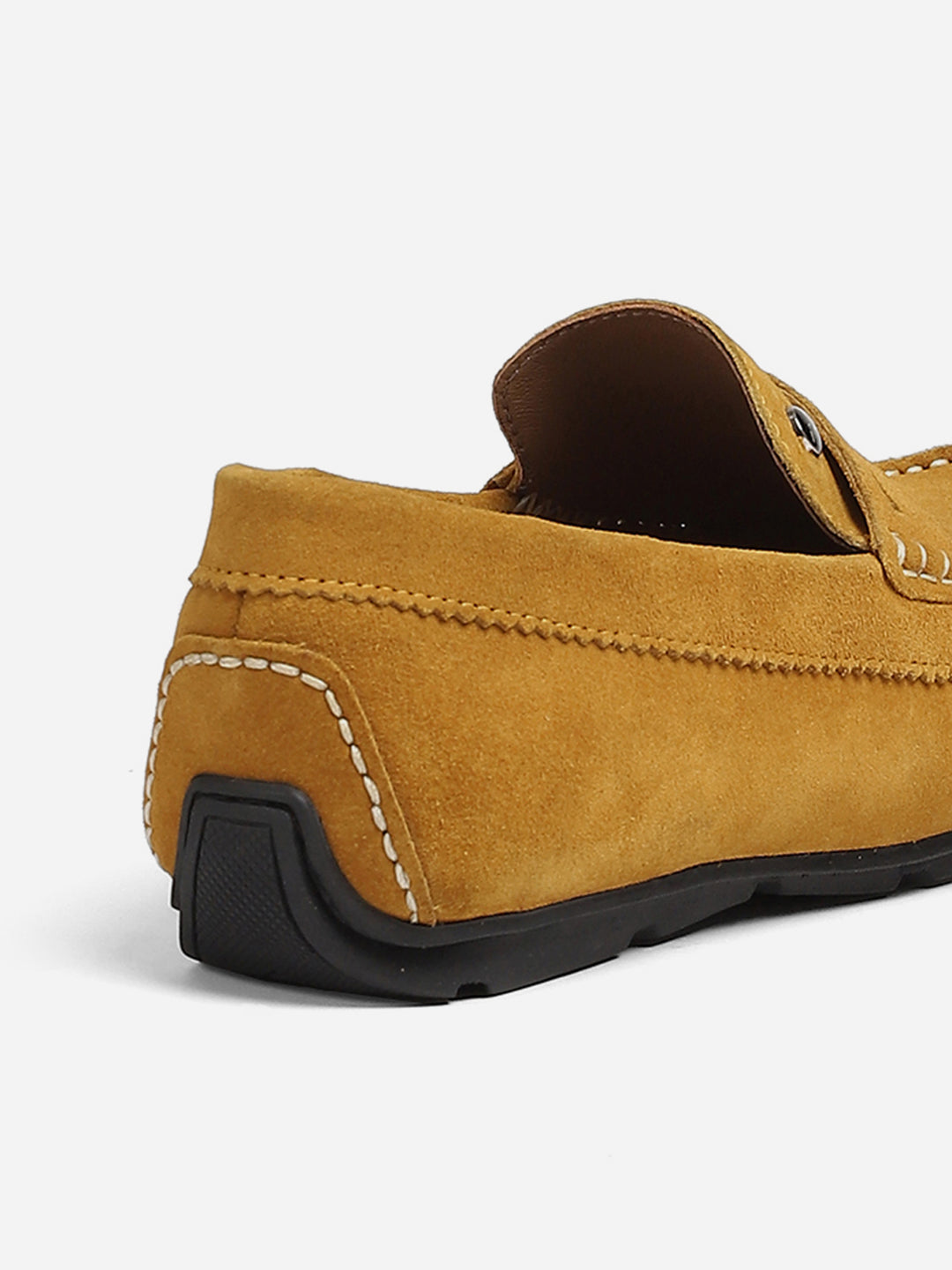 Men Yellow Slip-On Genuine Leather Loafer