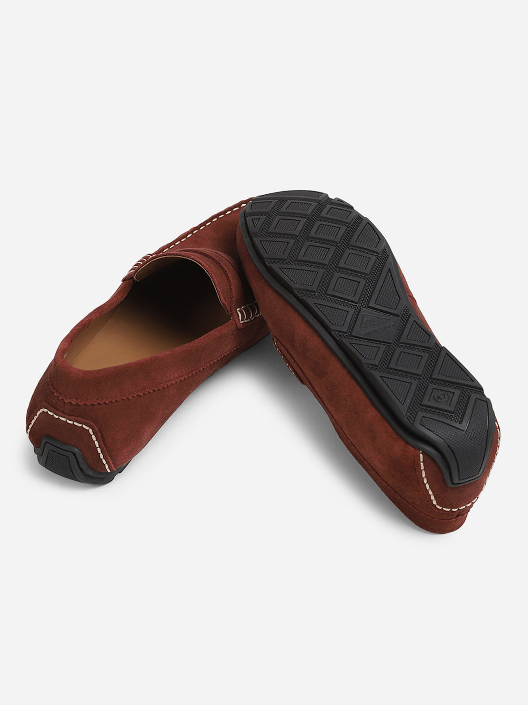 Men Maroon Slip-On Genuine Leather Loafer