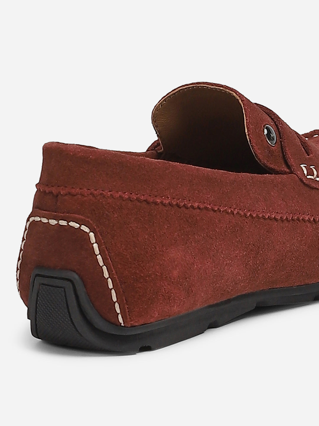 Men Maroon Slip-On Genuine Leather Loafer