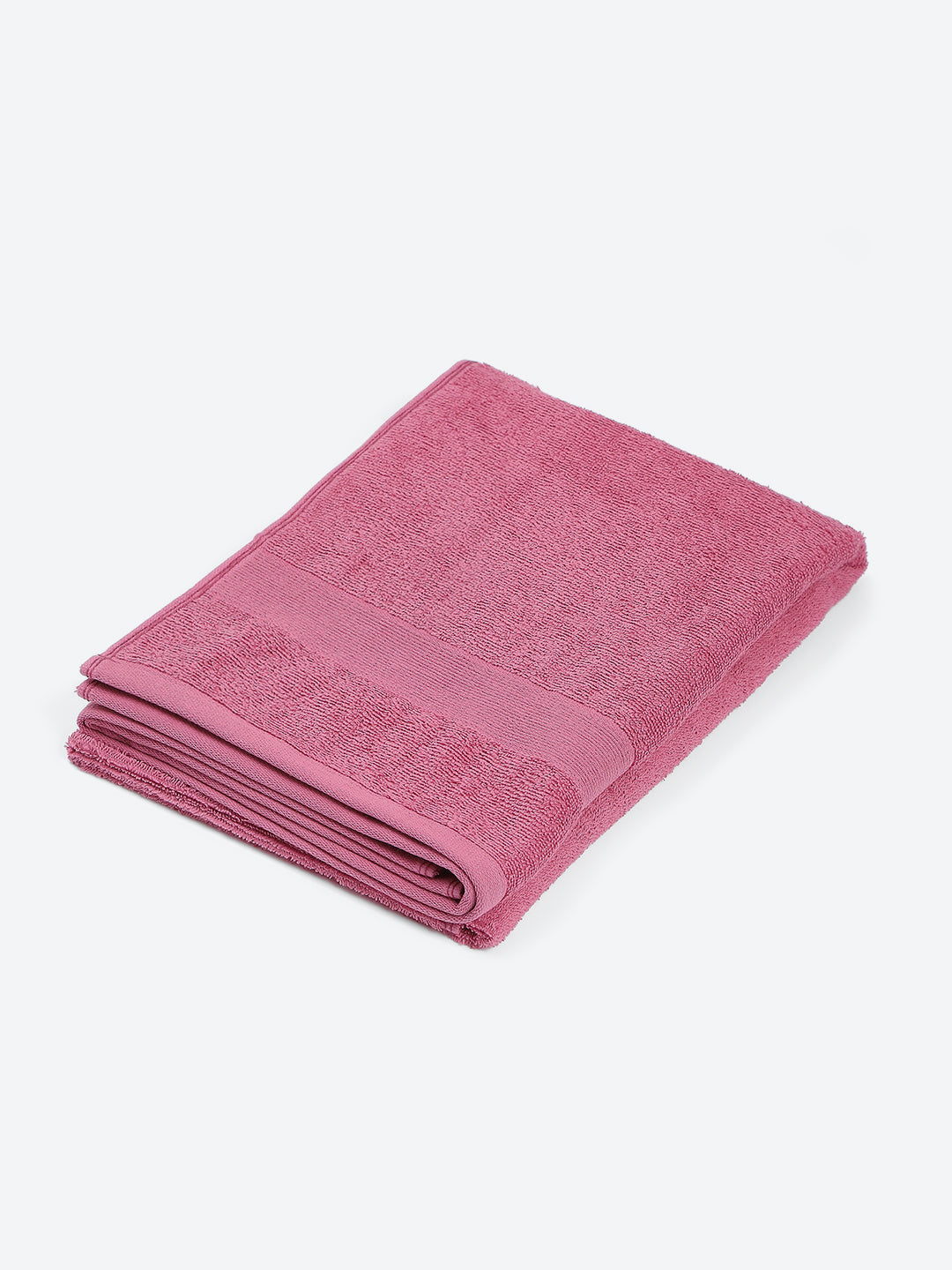 Peach Cotton Solid 380 GSM Bath Towel (Albella)