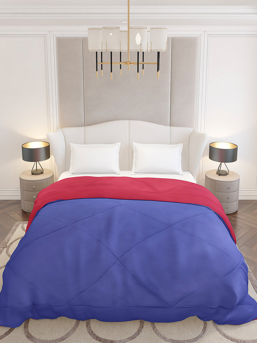 Solid Double Bed 210 GSM Comforter Ava for Mild Winter (Weight 0.9 kg)