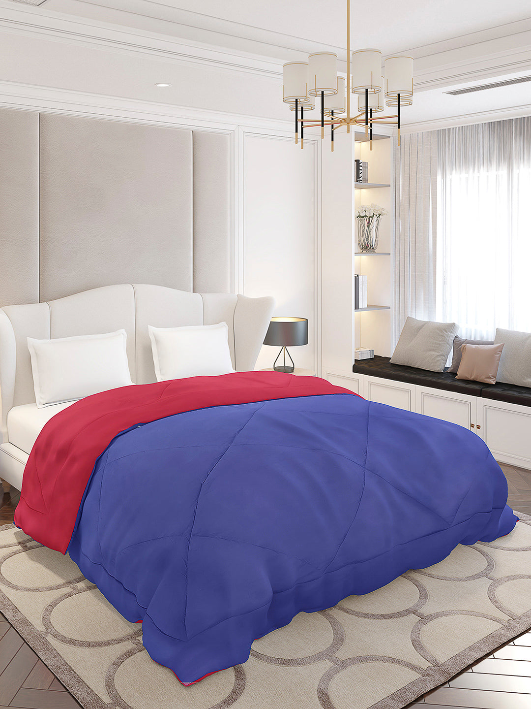 Solid Double Bed 210 GSM Comforter Ava for Mild Winter (Weight 0.9 kg)