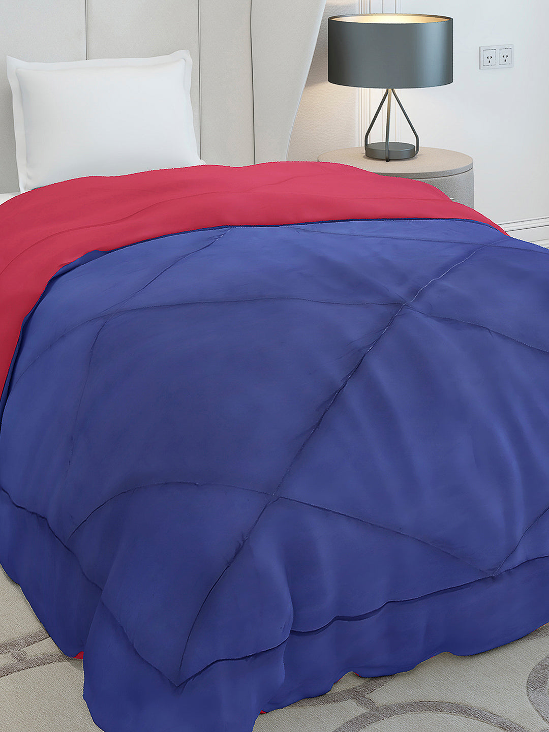 Solid Single Bed 210 GSM Comforter Ava for Mild Winter (Weight 0.9 kg)