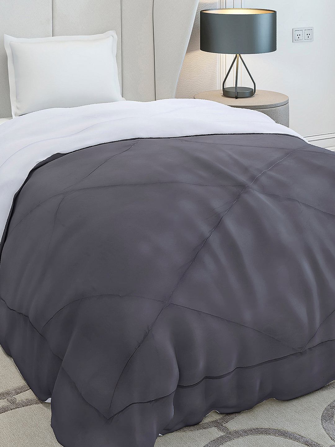 Solid Single Bed 210 GSM Comforter Ava for Mild Winter (Weight 0.9 kg)