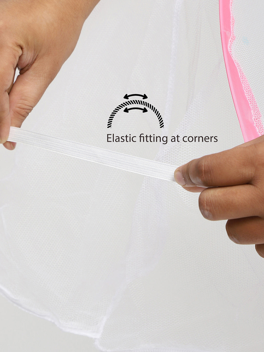 Moca by Monte Carlo Double Bed Polyester Washable Adults Mosquito Net (White)