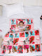 Printed Baby Blanket 3 Ply, 1609 GSM 5Pcs Set (1 Baby Comforter, 1 Bedsheet, 1 Neck Pillow & 2 Bolster)