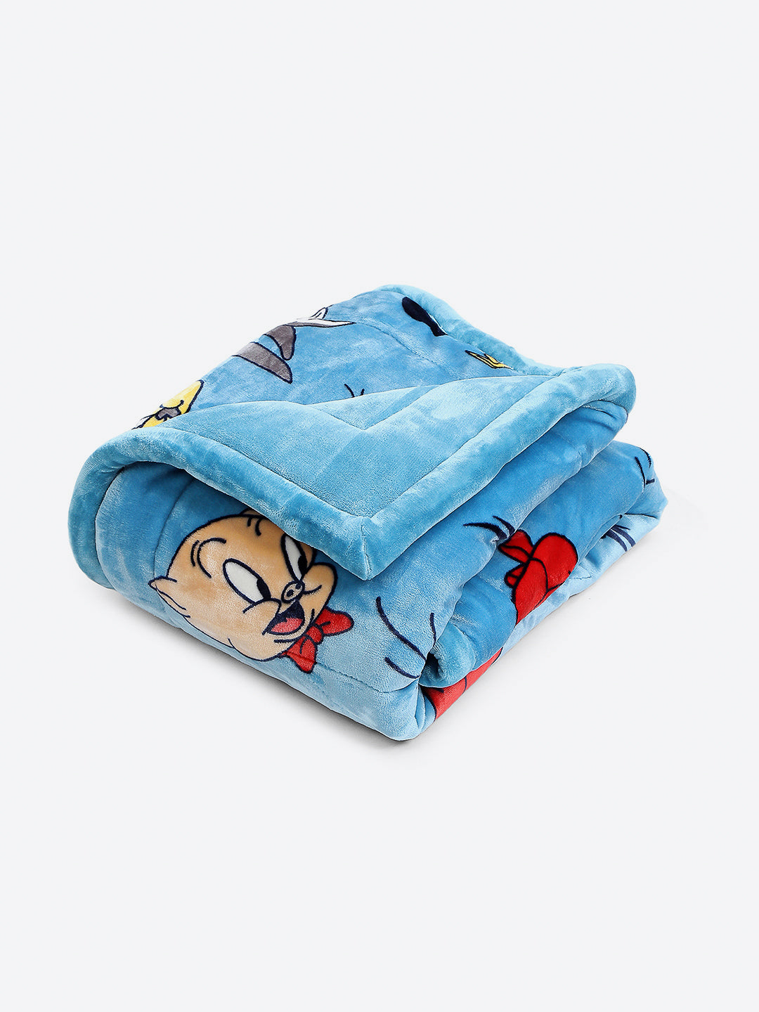 Printed Baby Blanket 3 Ply, 1609 GSM 5Pcs Set (1 Baby Comforter, 1 Bedsheet, 1 Neck Pillow & 2 Bolster)