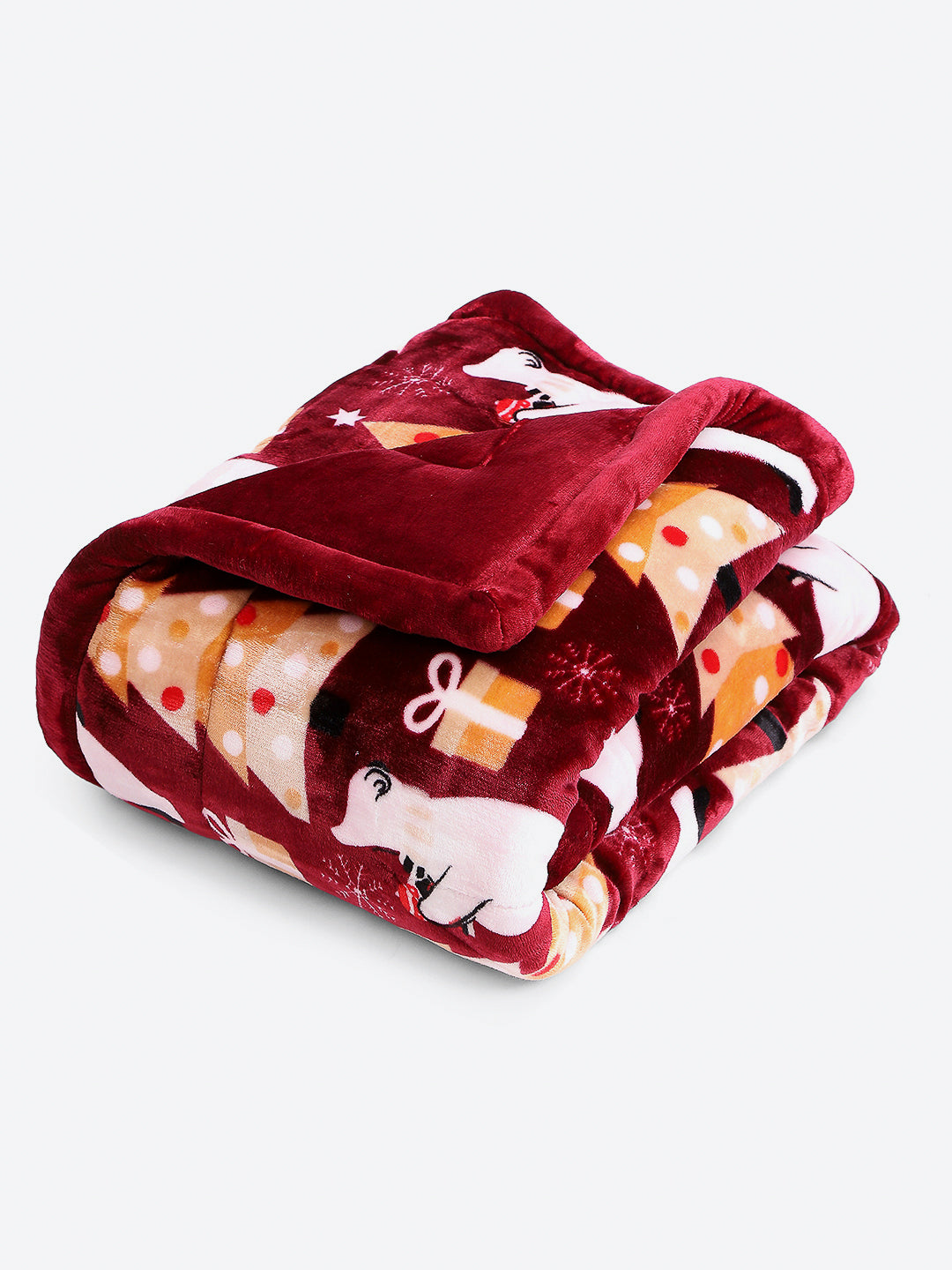 Printed Baby Blanket 3 Ply, 1609 GSM 5Pcs Set (1 Baby Comforter, 1 Bedsheet, 1 Neck Pillow & 2 Bolster)