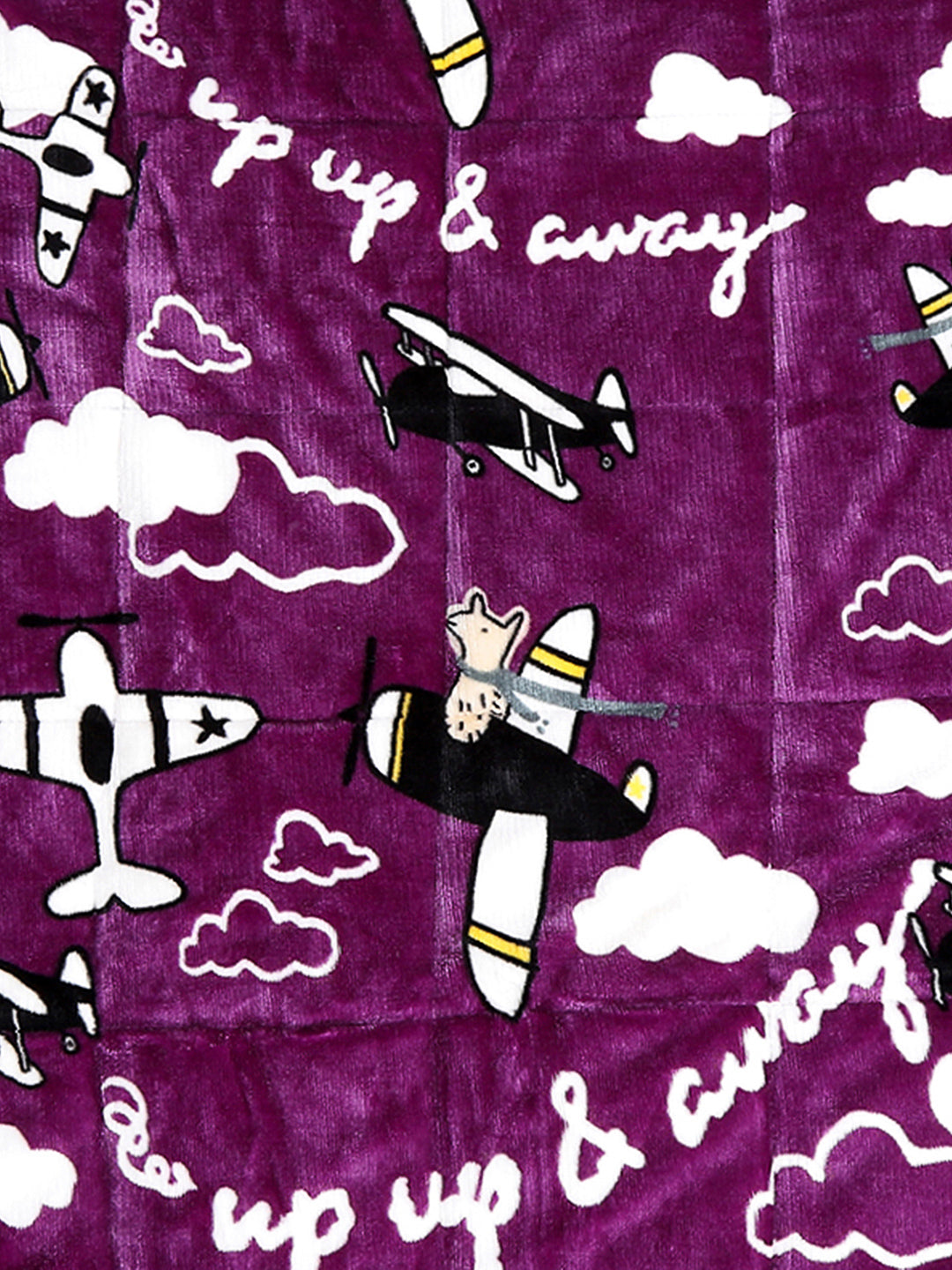 Printed Baby Blanket 3 Ply, 1609 GSM 5Pcs Set (1 Baby Comforter, 1 Bedsheet, 1 Neck Pillow & 2 Bolster)