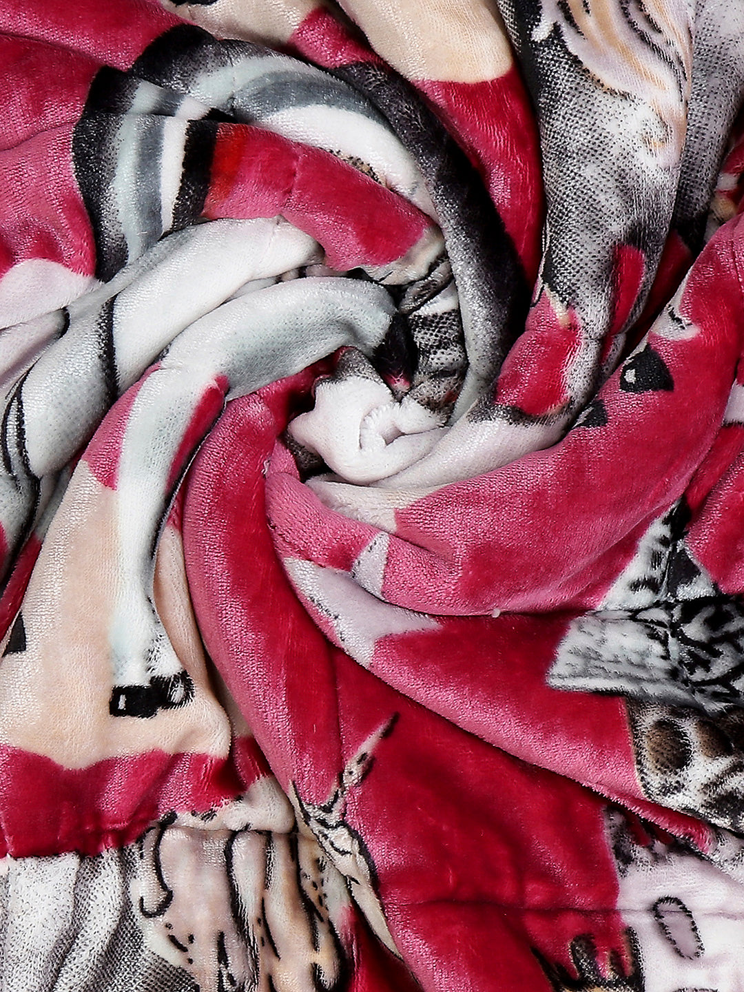 Printed Baby Blanket 3 Ply, 1609 GSM 5Pcs Set (1 Baby Comforter, 1 Bedsheet, 1 Neck Pillow & 2 Bolster)