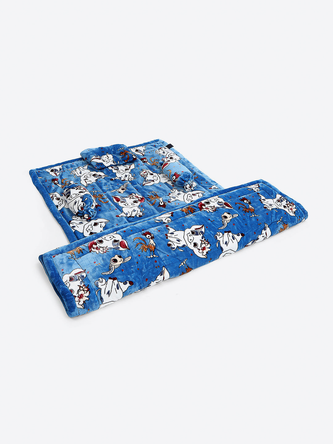 Printed Baby Blanket 3 Ply, 1609 GSM 5Pcs Set (1 Baby Comforter, 1 Bedsheet, 1 Neck Pillow & 2 Bolster)